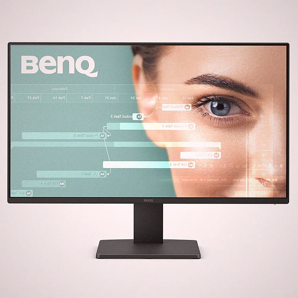 20 Inch Black Monitor Ips 100Hz Refresh Rate Ultrathin Bezel Eye Care Technology