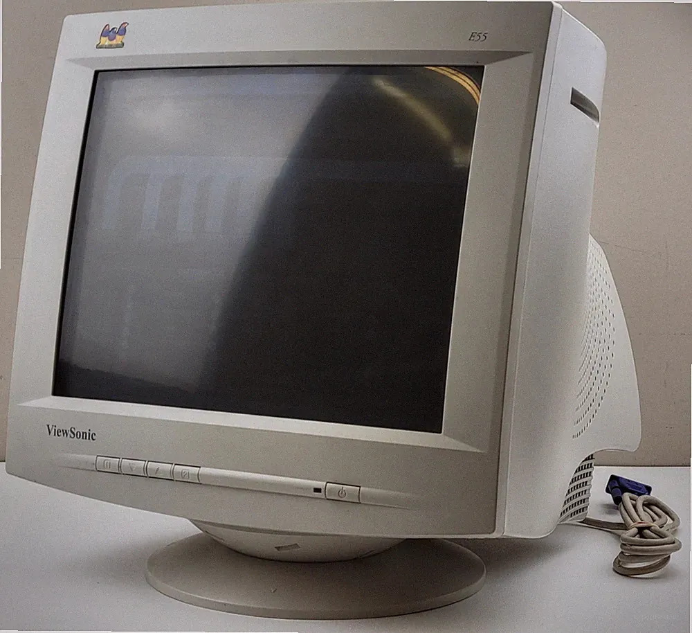 2005 ViewSonic E55 VS10623 Retro Gaming Color 15" CRT Computer Monitor - *READ*