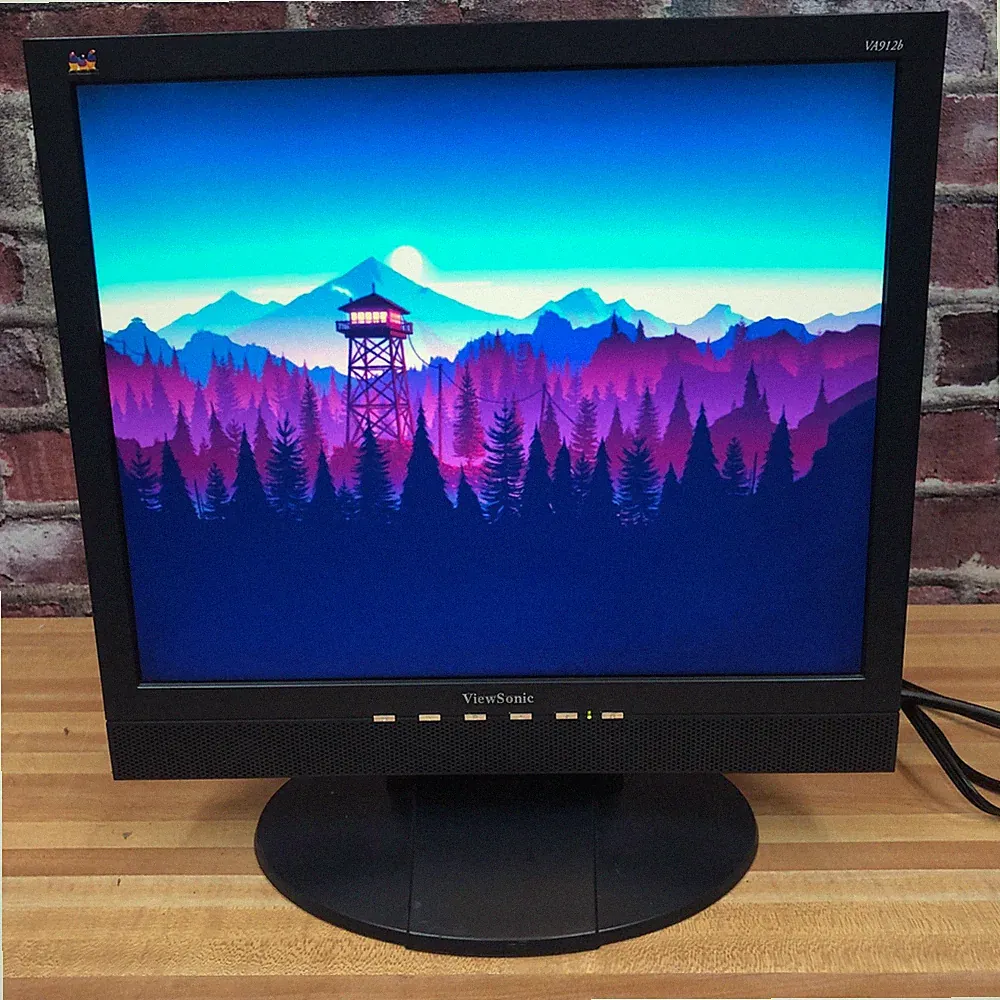 2006 ViewSonic VA912b 19" VGA/DVI LCD 4:3 1280 x 1024 Monitor Retro Gaming