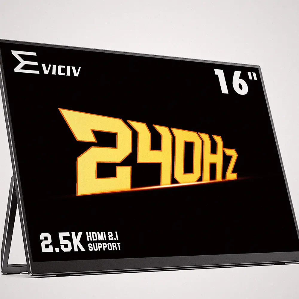 2025 2K 240Hz Portable Monitor, 16.0" 1440P QHD Gaming Computer Monitor FreeSync