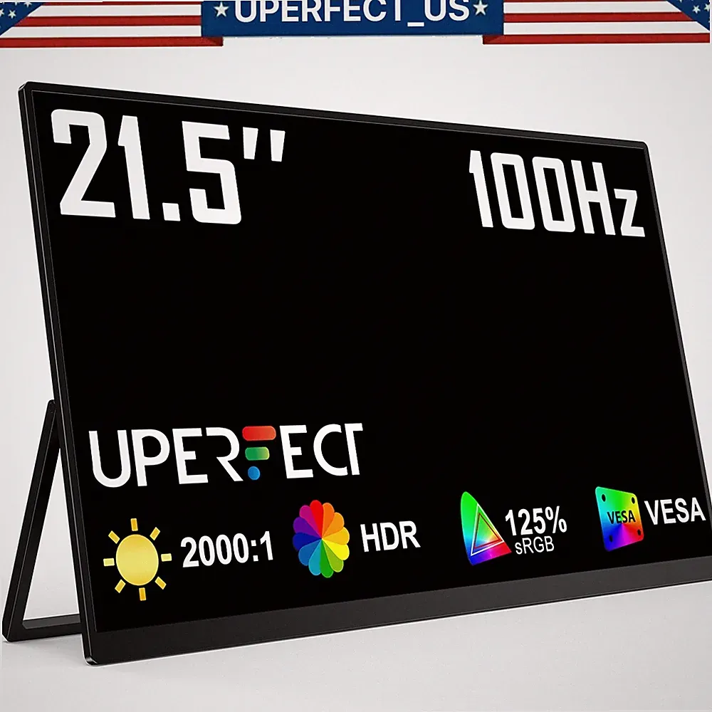 2026 Portable Monitor 21.5" FHD HDMI USB C 100Hz Display Screen for Laptop PS5 4
