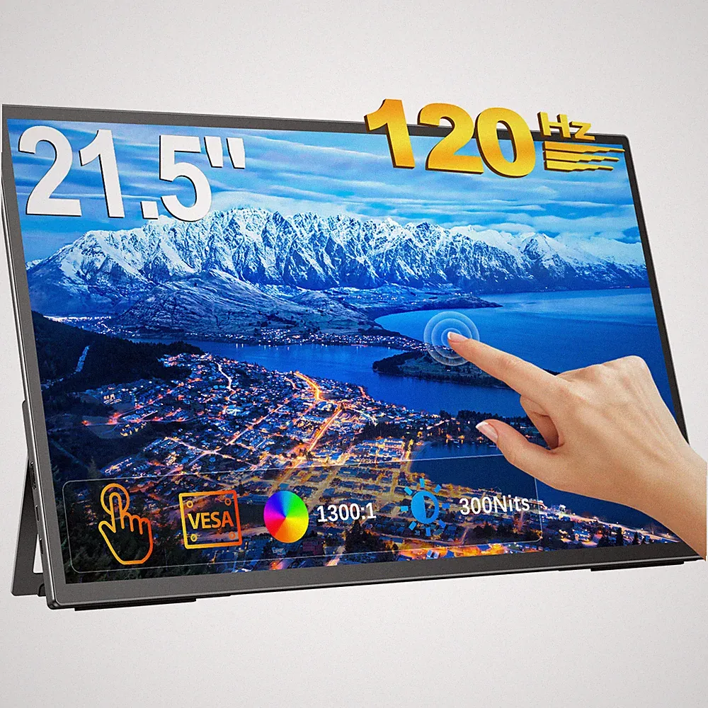 21.5 Inch Touchscreen Portable Monitor 1920x1080 120Hz FreeSync Gaming Monitor