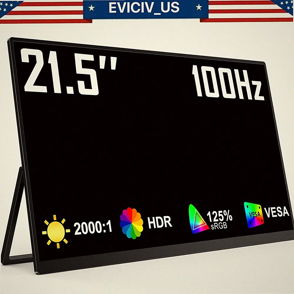 21.5" FHD Portable Gaming Monitor 100Hz Ultra-Fast Gaming Monitor QLED Screen AA