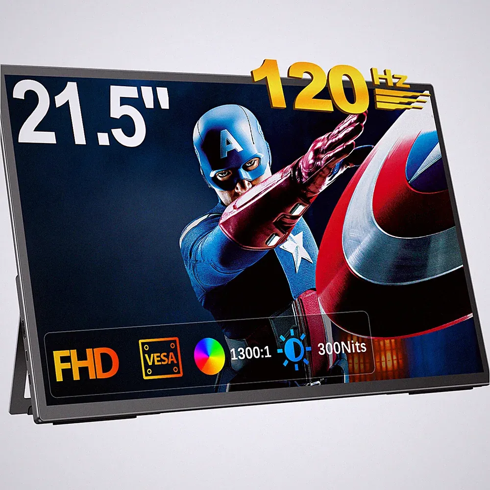 21.5 Inch 120Hz Gaming Monitor 1920x1080 USB-C HDMI Portable Screen FreeSync