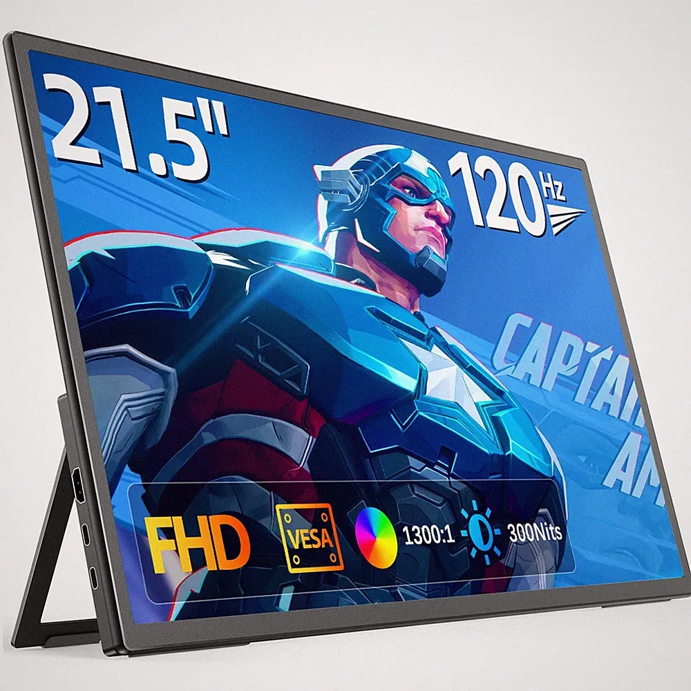 21.5 Inch Portable Monitor 120Hz Gaming Monitor IPS Screen 1920x1080 USB C HDMI