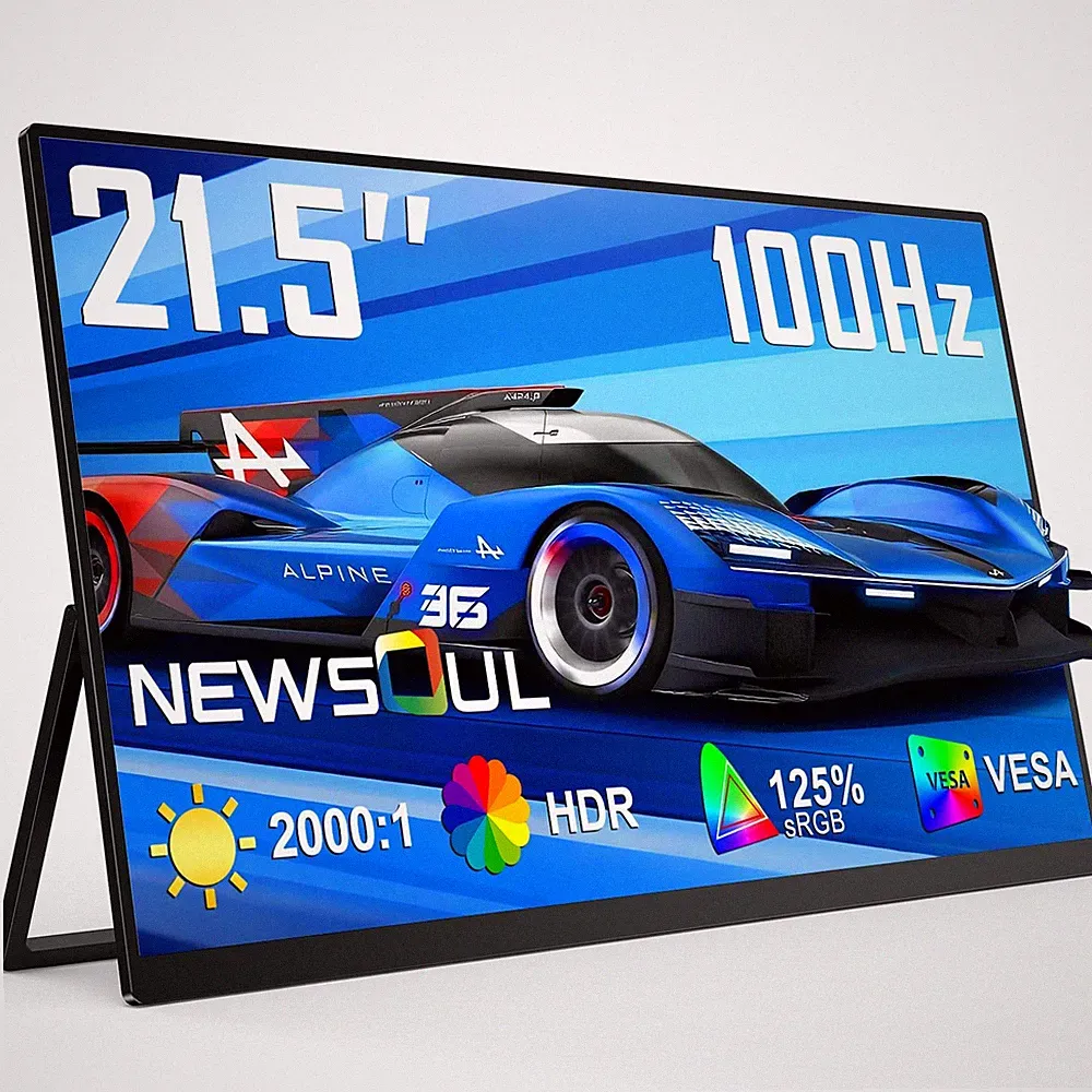 21.5'' Large Portable Monitor for Laptop 100Hz UltraFast IPS Gaming Monitor,...