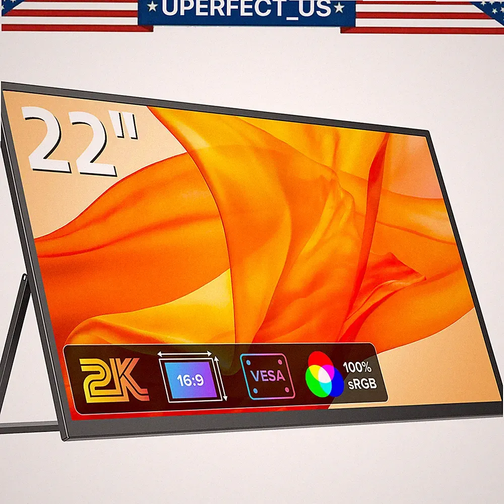UPERFECT 22.0" 1440P Portable Monitor OTG Type-C Port For PC Mobile Phone Gaming