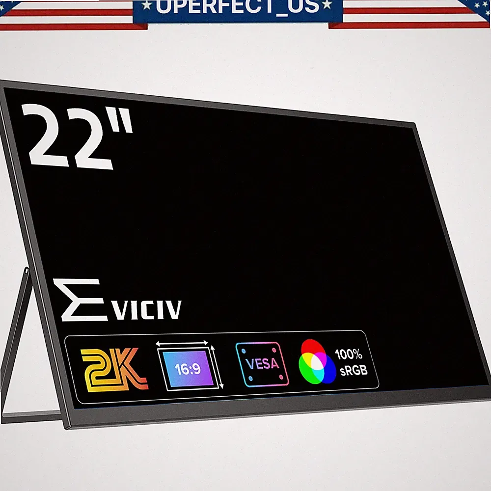 22.0 1440P Super Thin Portable Gaming Monitor USB-C HDMI For Computer PS5 6 Used
