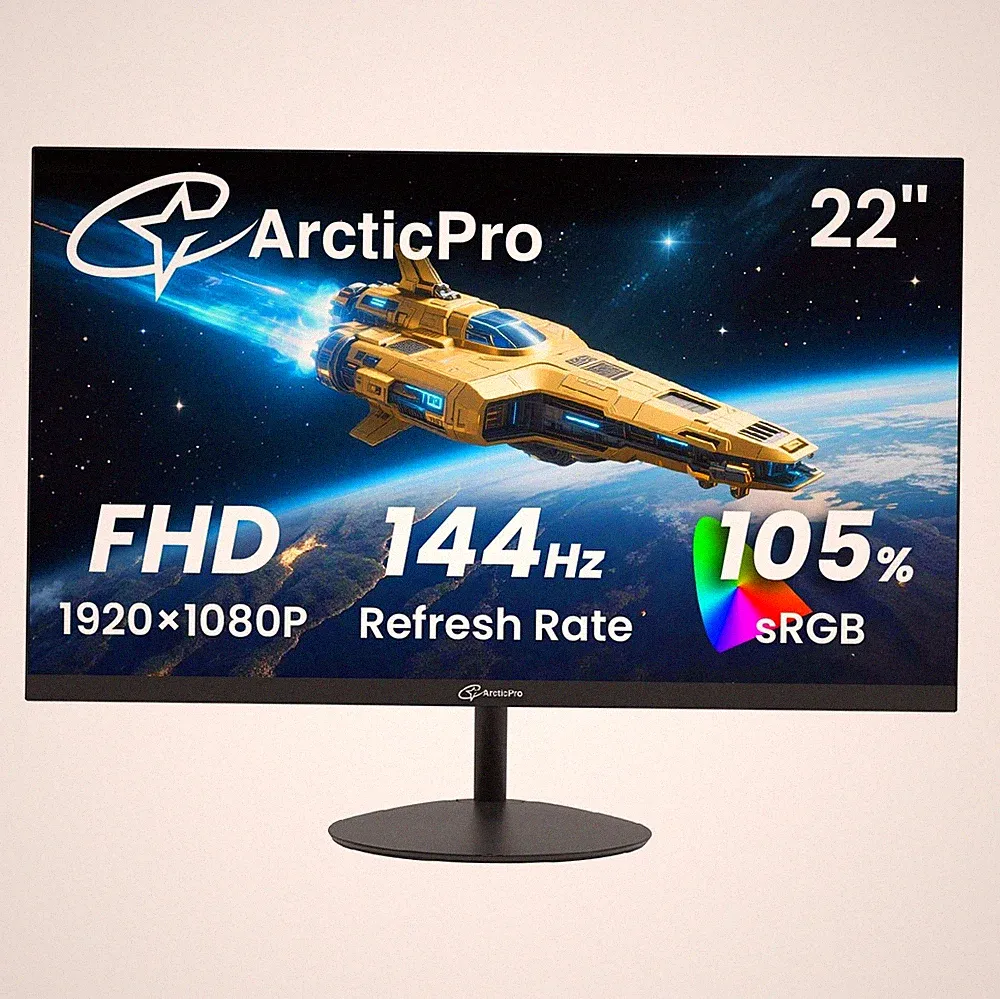 22" FHD Gaming Monitor 144Hz, 105% sRGB, Ultra-Slim Design, Fast Response Time