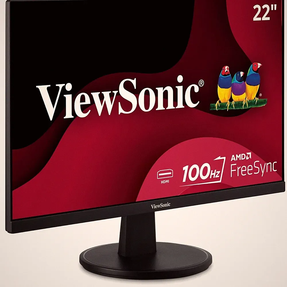 22" Full HD 100Hz Monitor, Thin Bezels, Eye Care, HDMI/VGA