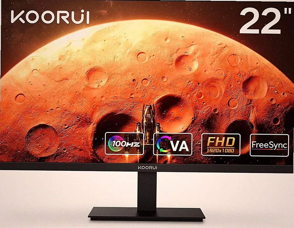 22" Full HD 1080P Gaming Monitor 100Hz VA Panel with Adaptive Sync