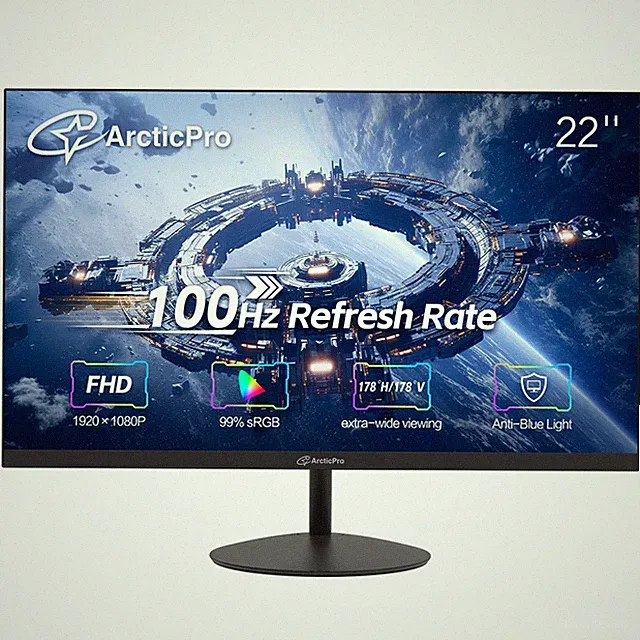 22 inch 100Hz Monitor, Full HD (1920 x 1080p) Computer Monitor, 105% sRGB, 30...