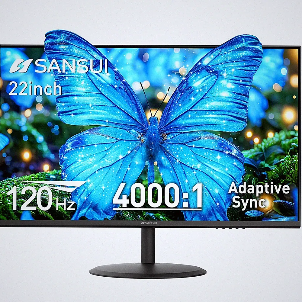 22 Inch 120Hz Monitor, FHD Computer Monitor 40001 Contrast Ratio with Adaptiv...