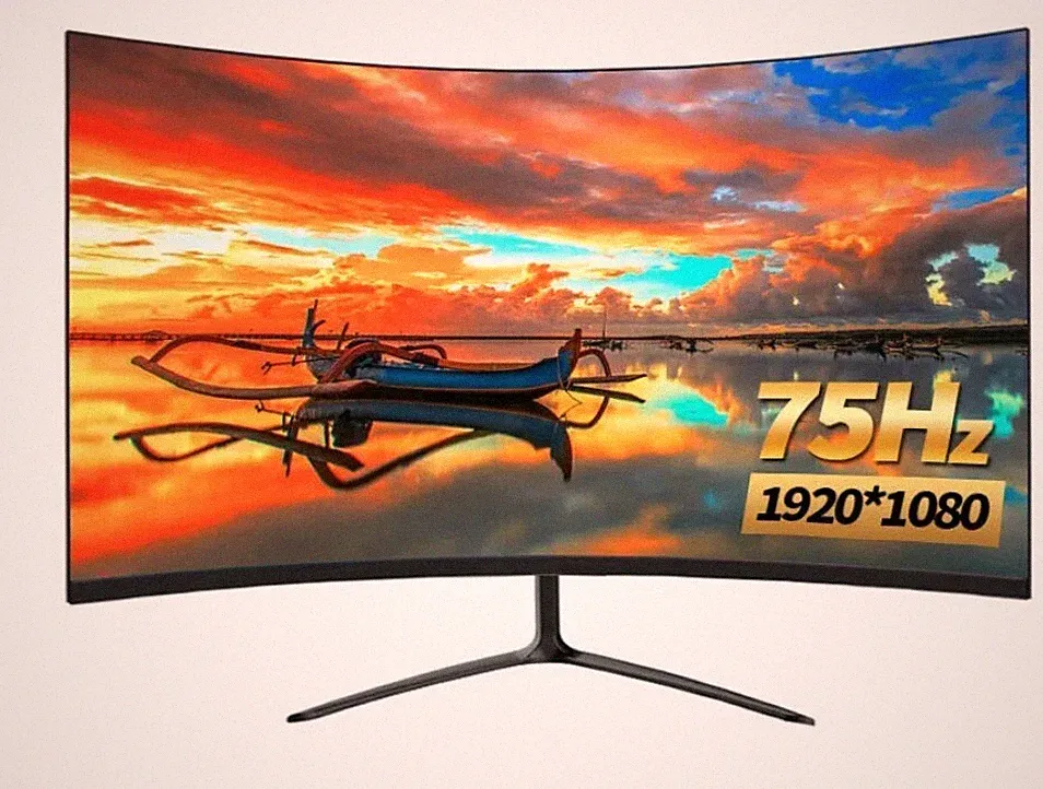 22 inch Curved Monitors Gamer LCD Monitors PC 75hz Computer 1080p Displays HDMI