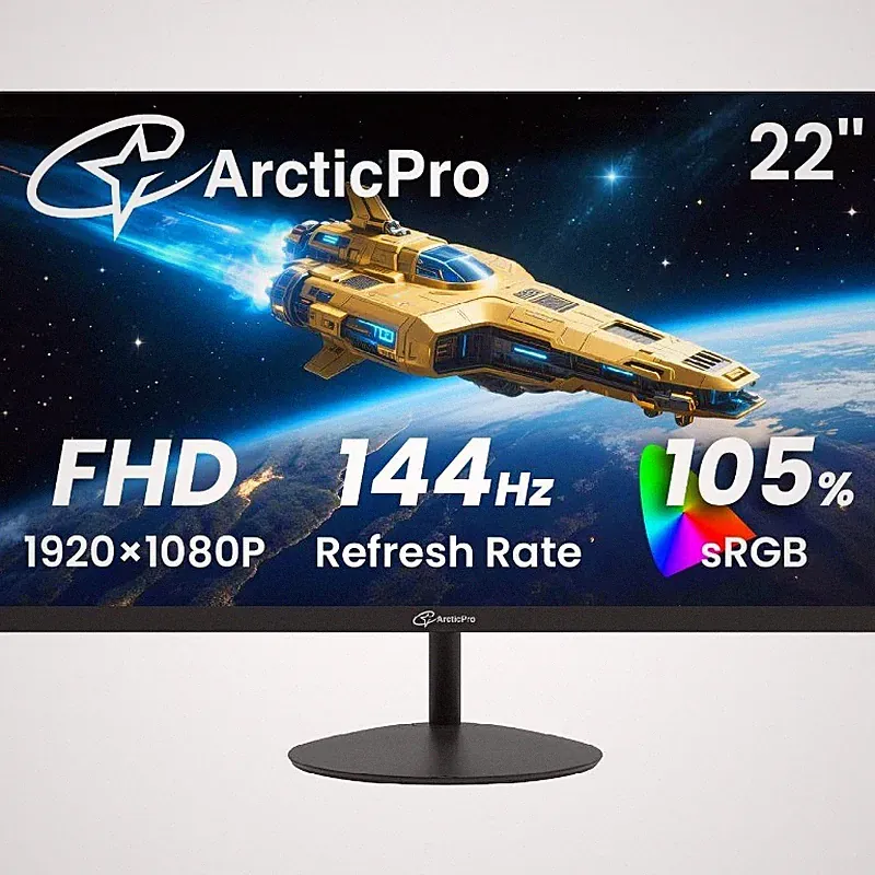 22 Inch Gaming Monitor 144Hz, FHD Computer Monitor, 105% sRGB 1080p