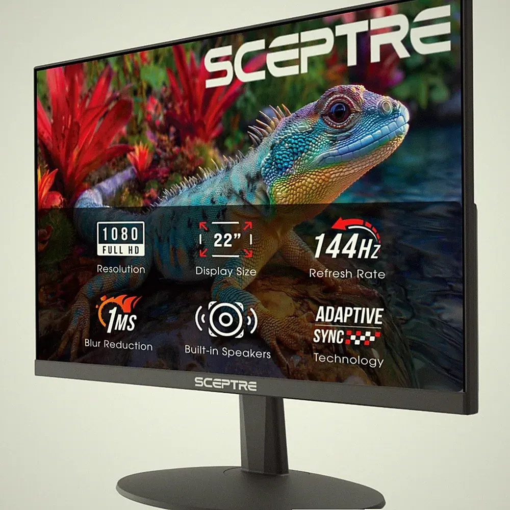 22-Inch Gaming Monitor FHD 1080p 144Hz HDMI DisplayPort Built-in Speakers