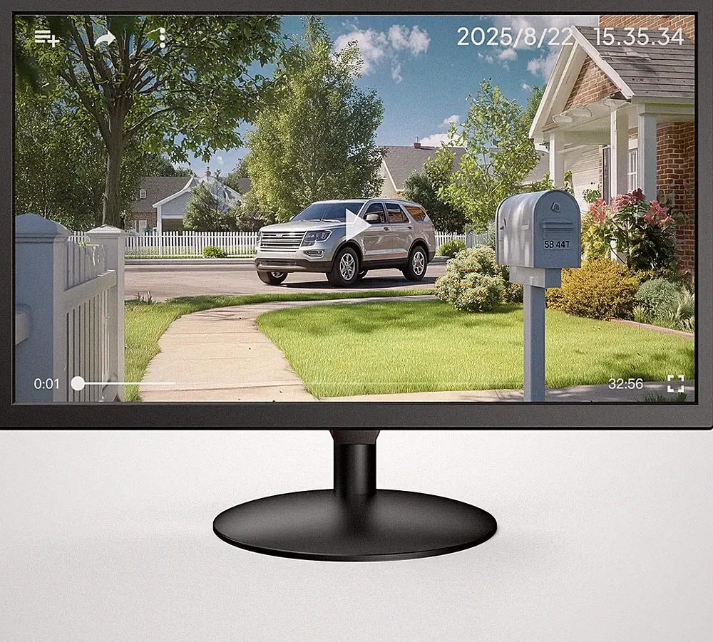 22" Monitor 1920x1080 Portable Second Screen HDMI VGA AV for PC Raspi/Computer