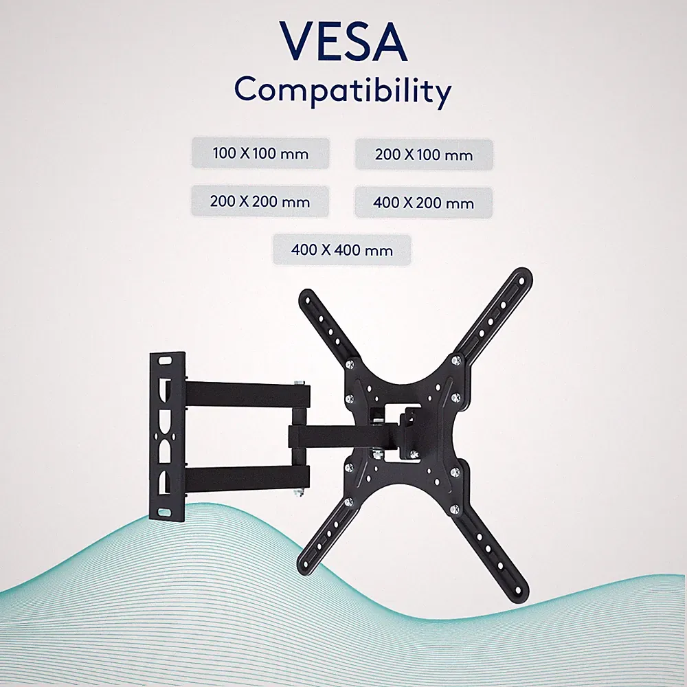 23-55 inch Full Motion VESA Bracket Swivel Tilt for Gaming & Home Theater
