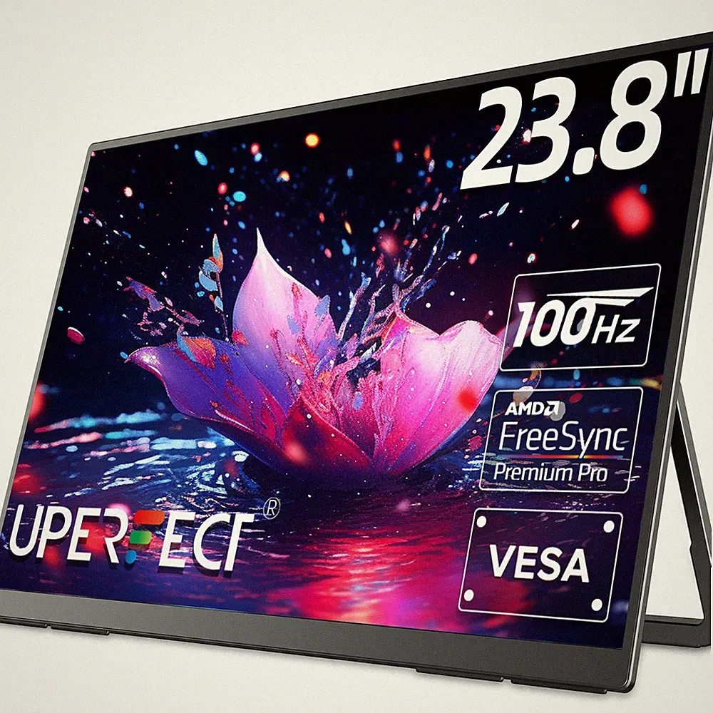 23.8" 1080P Portable Monitor FHD 100HZ 100% SRGB IPS USB-C HDMI Large Work Home