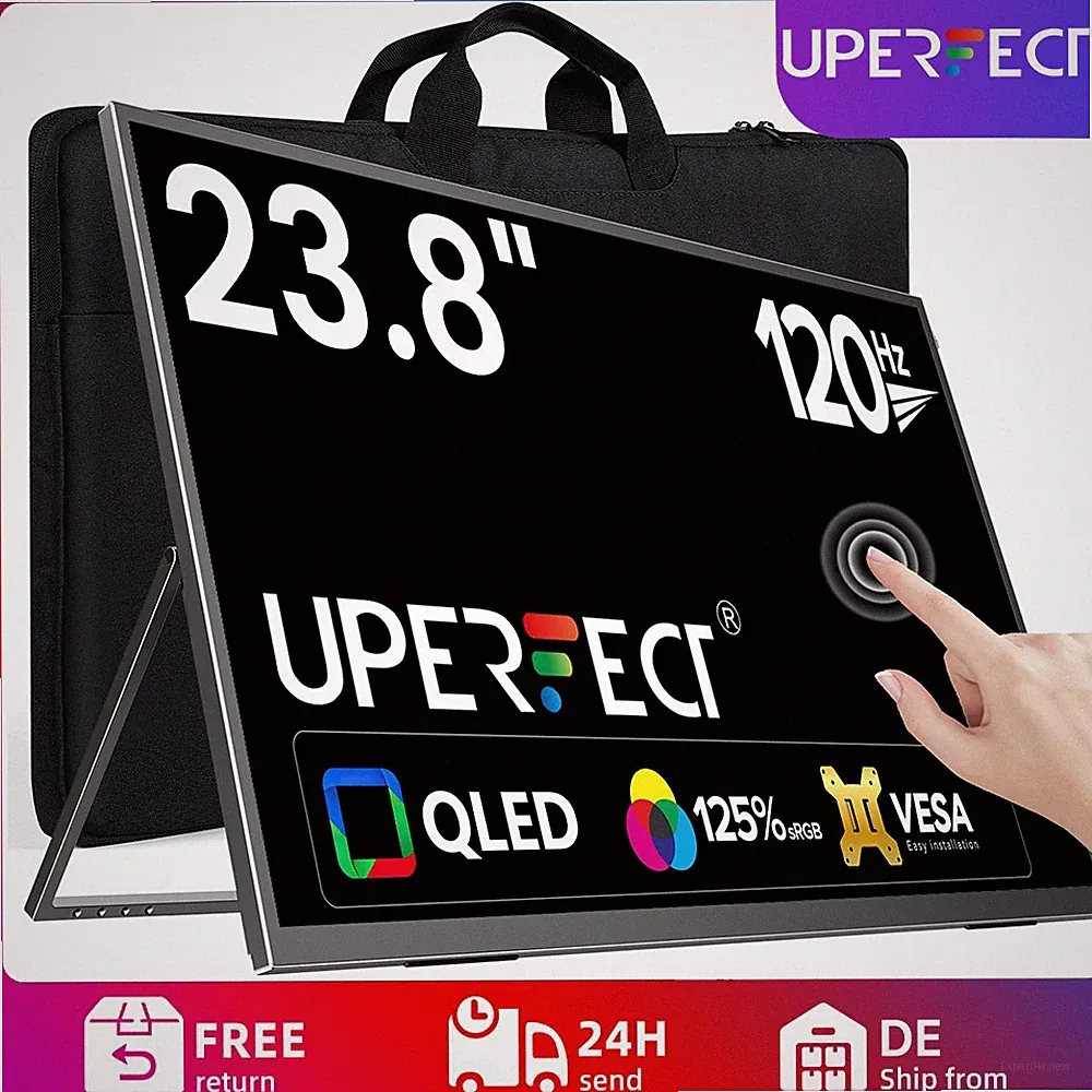 UPERFECT 23.8" 1080P 120Hz Touchscreen Portable Gaming Monitor Full HD Screen AA