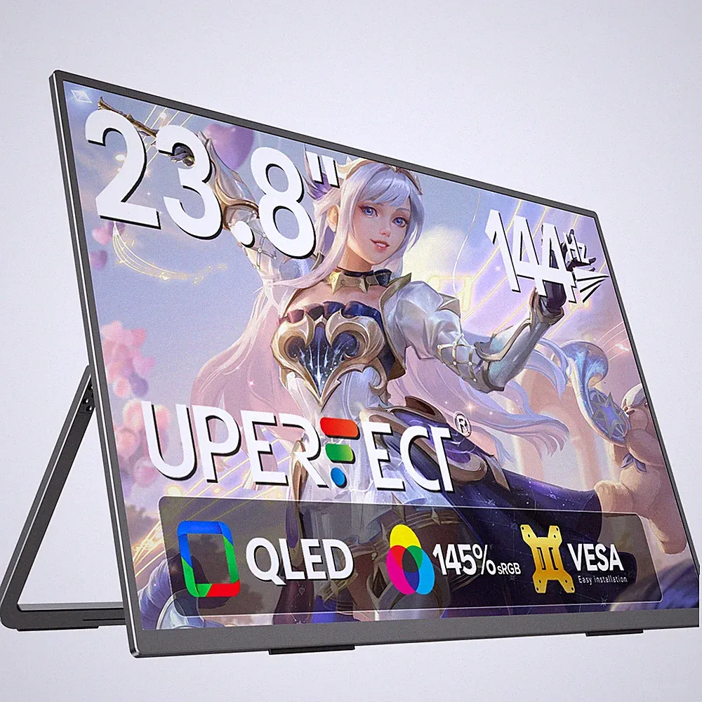 23.8" 144Hz Portable Monitor HDMI USB-C FHD Travel Monitor for Laptop/Gaming/PS5