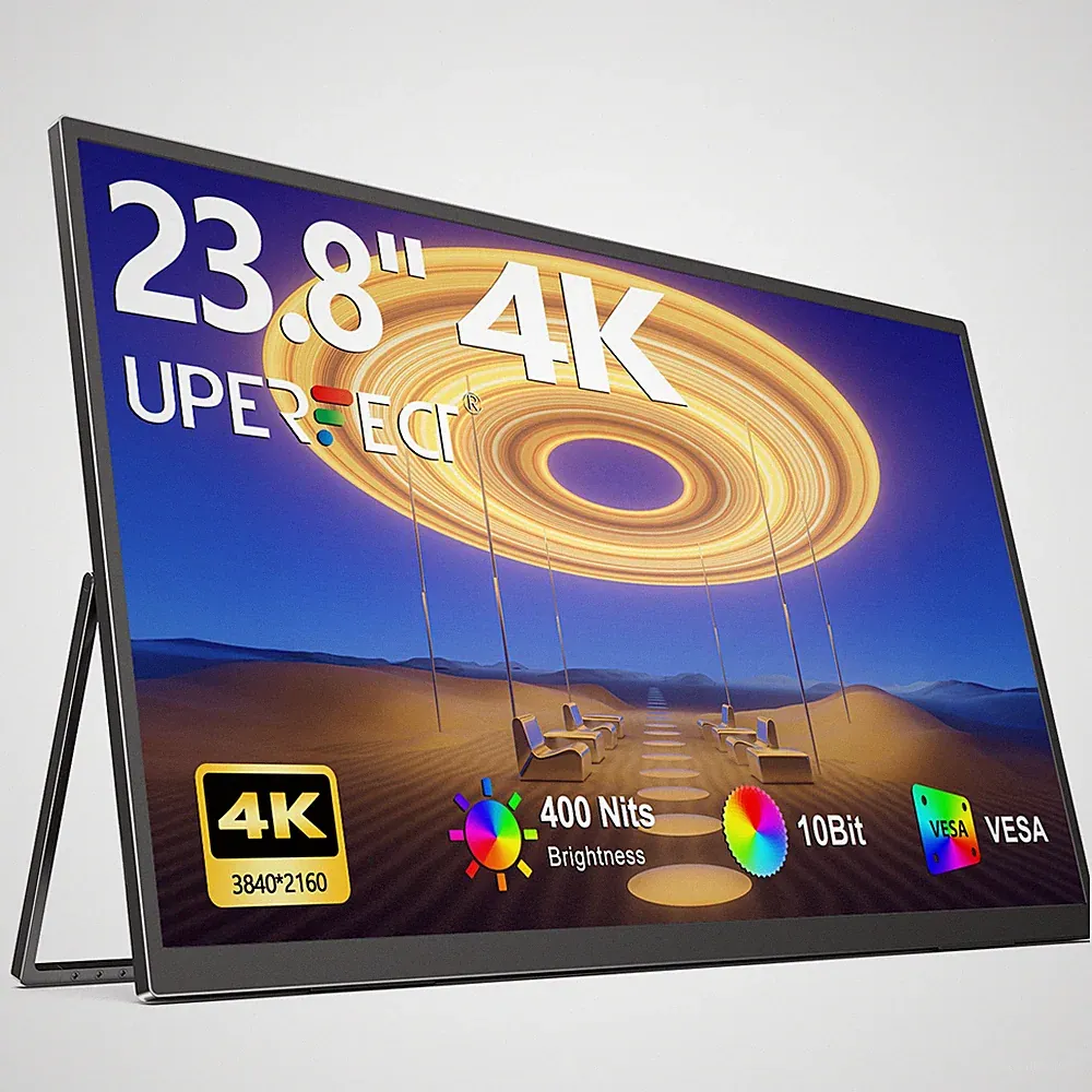 23.8" 4K Gaming Monitor 3840x2160 Portable Monitor USB C HDMI for PS4/5 Xbox