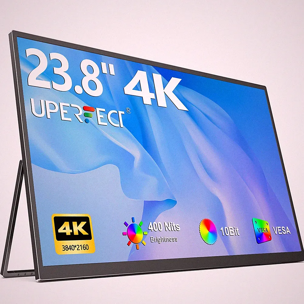 23.8 Inch 4K Portable Monitor 3840x2160 USB-C Screen Gaming Monitor for PS Xbox