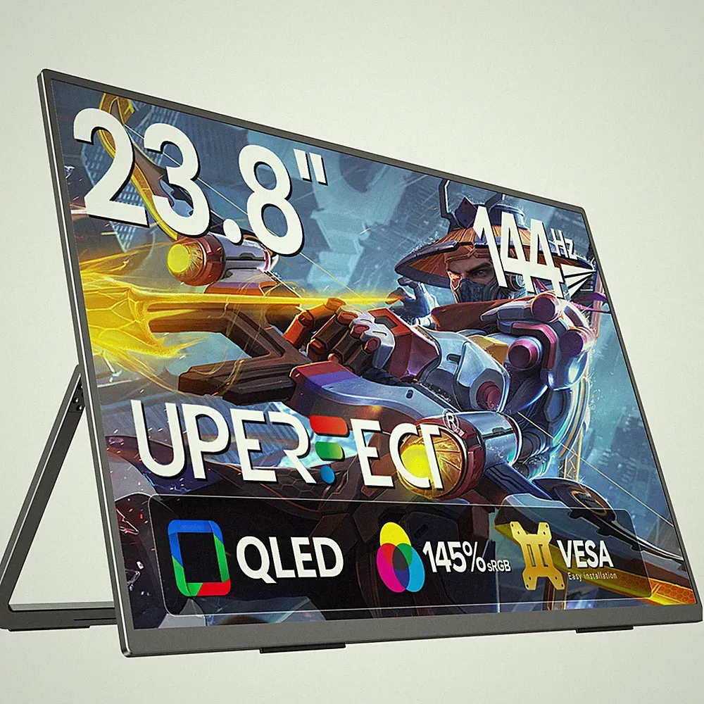 23.8" Portable Monitor 1080P 144Hz Ideal Second Screen Larger Display For Switch