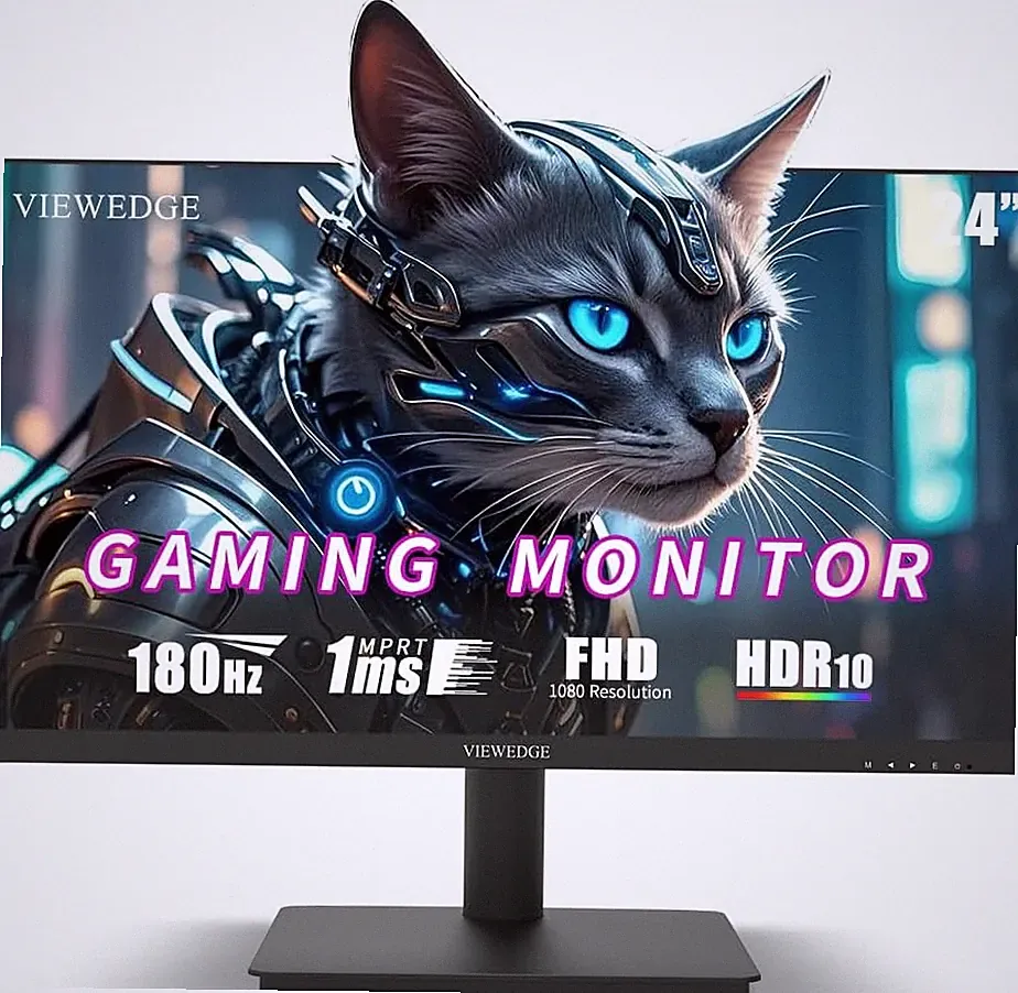 24" 1080P 180Hz Gaming Monitor, 1Ms VA, Freesync, Bluelight Filter, HDMI/DP