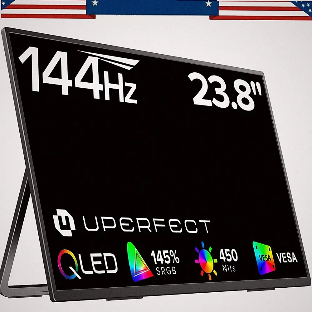 24" 144Hz Portable Monitor IPS HDMI USB-C 2000:1 450 cd/m² for PC Smartphone PS5