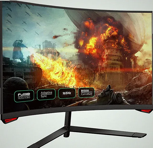 24'' 165Hz Refresh Rate Curved Monitor Full HD 1080P with HDMI Display Ports, VE
