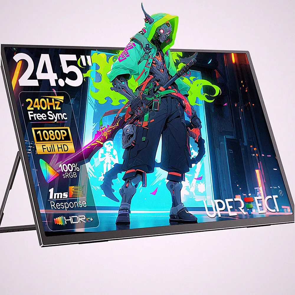 24.5" 240Hz 1920 * 1080 Portable Gaming Monitor with 180° Adjustable Kickstand