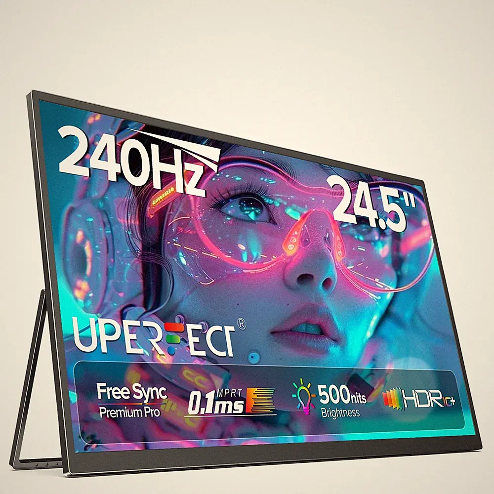24.5" 240Hz Portable Monitor 1080P VESA USB-C & HDMI Large Travel Second Screen