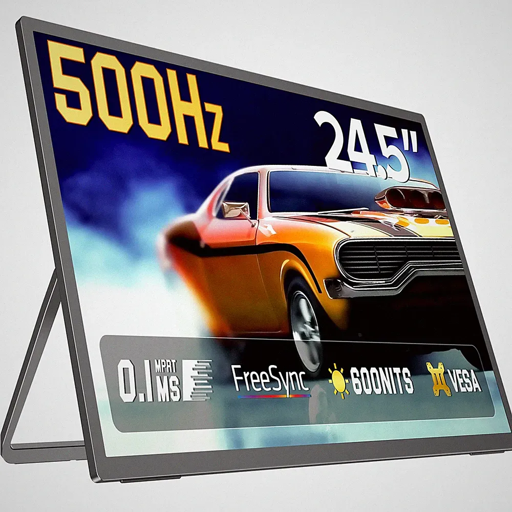 24.5'' 500Hz Gaming Monitor 1920x1080 Portable Monitor HDMI USB-C for PS5 Xbox