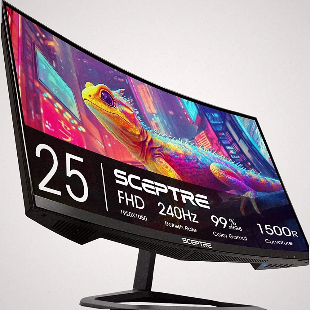 24.5" Curved Gaming Monitor 240Hz 1080p 1ms Blue Light Shift