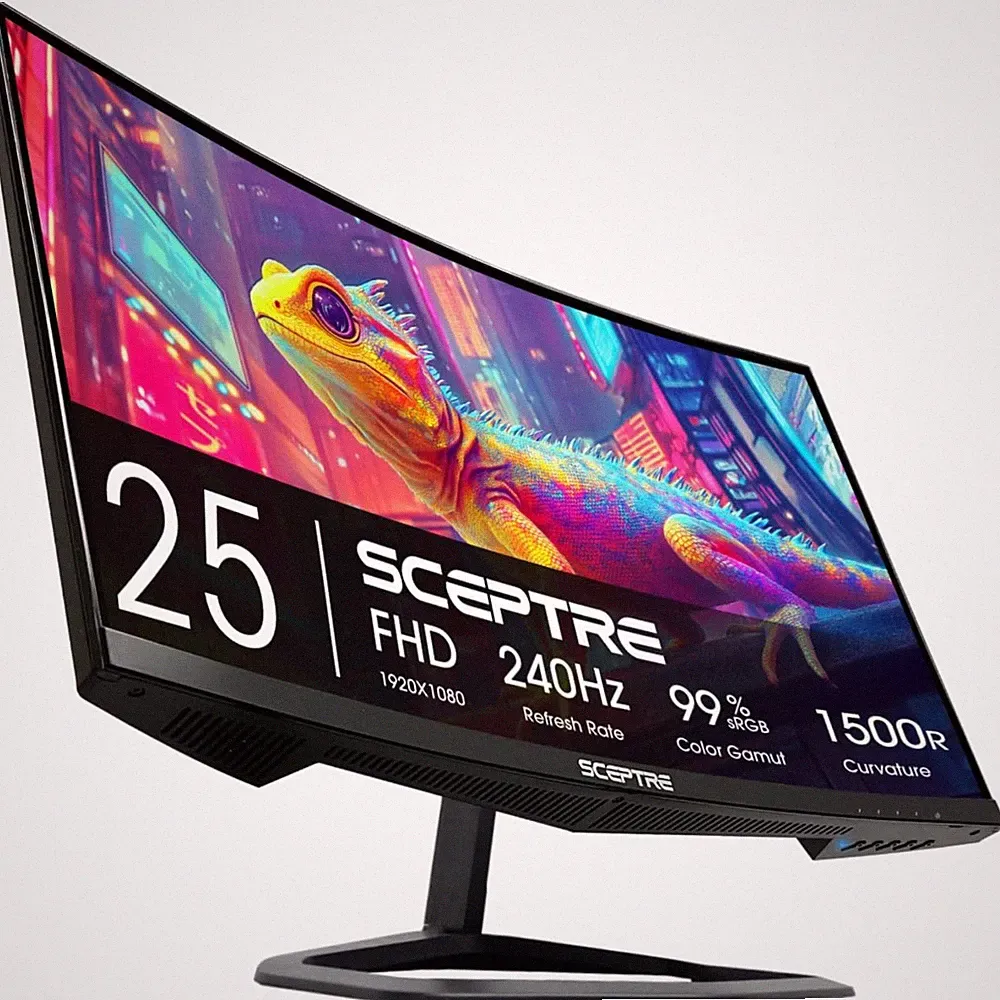 24.5" Curved Gaming Monitor 240Hz FHD 1ms AMD FreeSync