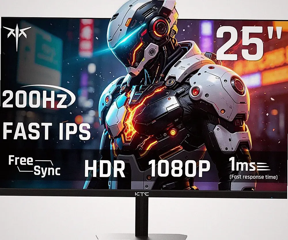 24.5" Gaming Monitor, FHD 1080P 180Hz (OC 200Hz) Fast IPS, H25T7