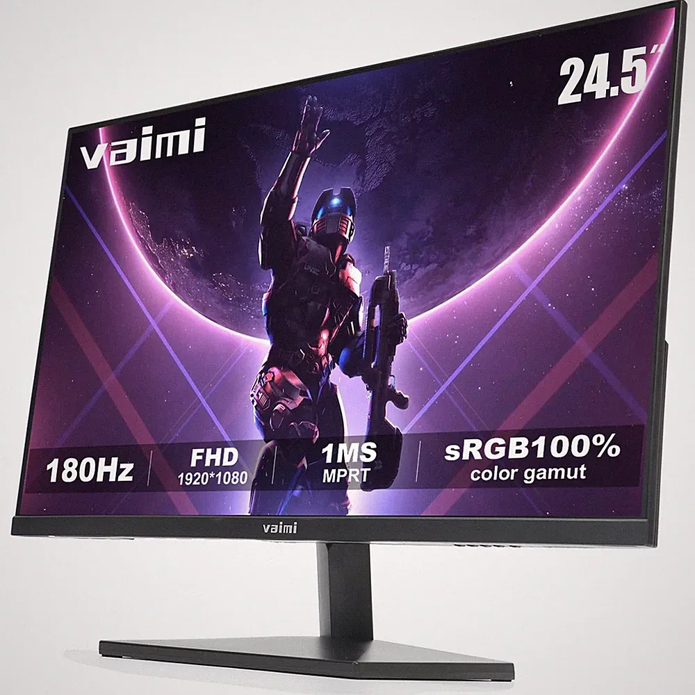 24.5 Inch 180Hz 1ms Gaming Monitor, FHD 1080P, FreeSync, 1 x HDMI 2.1, 1 x Di...