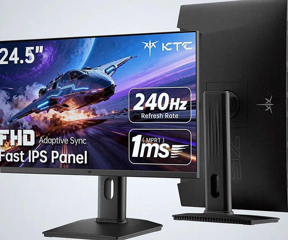 24.5 Inch 240Hz Gaming Monitor, FHD 1080P Fast IPS Computer Monitor, 1Ms with Ad