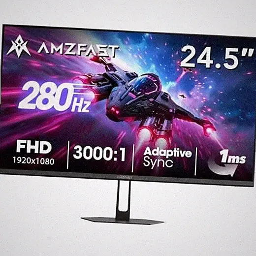 24.5 Inch 280Hz/240Hz Gaming Monitor FHD 1080p Monitor, 1ms Adaptive Sync