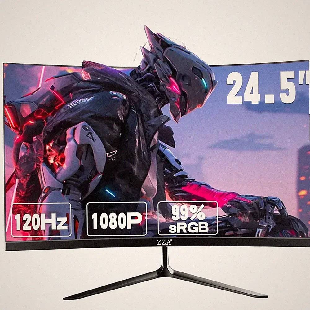 24.5 Inch FHD 1920x1080 120Hz Curved Gaming Monitor, 3000R Curvature VA Panel...