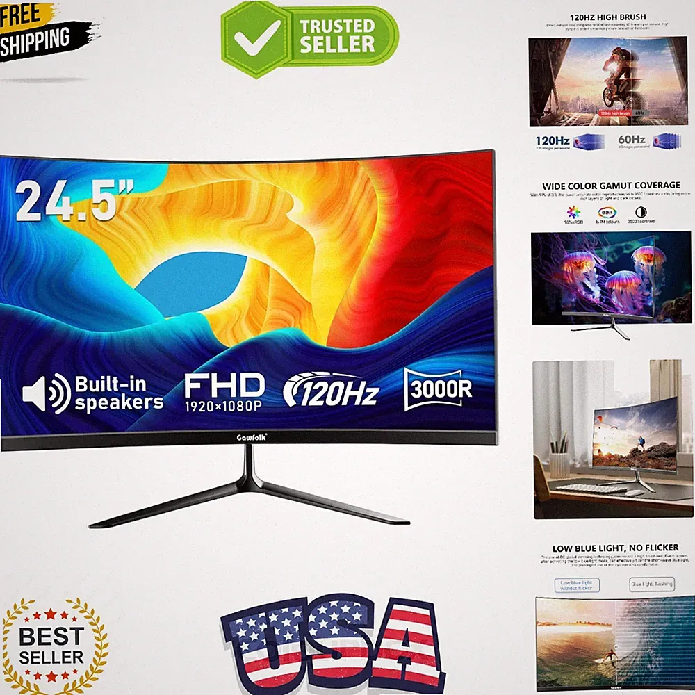 PC curved gaming monitor