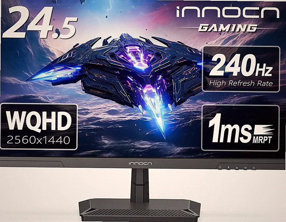 24.5 Inch Gaming Monitor 1440P 240Hz QHD 2K PC Desktop Gaming Screen Fast IPS HD