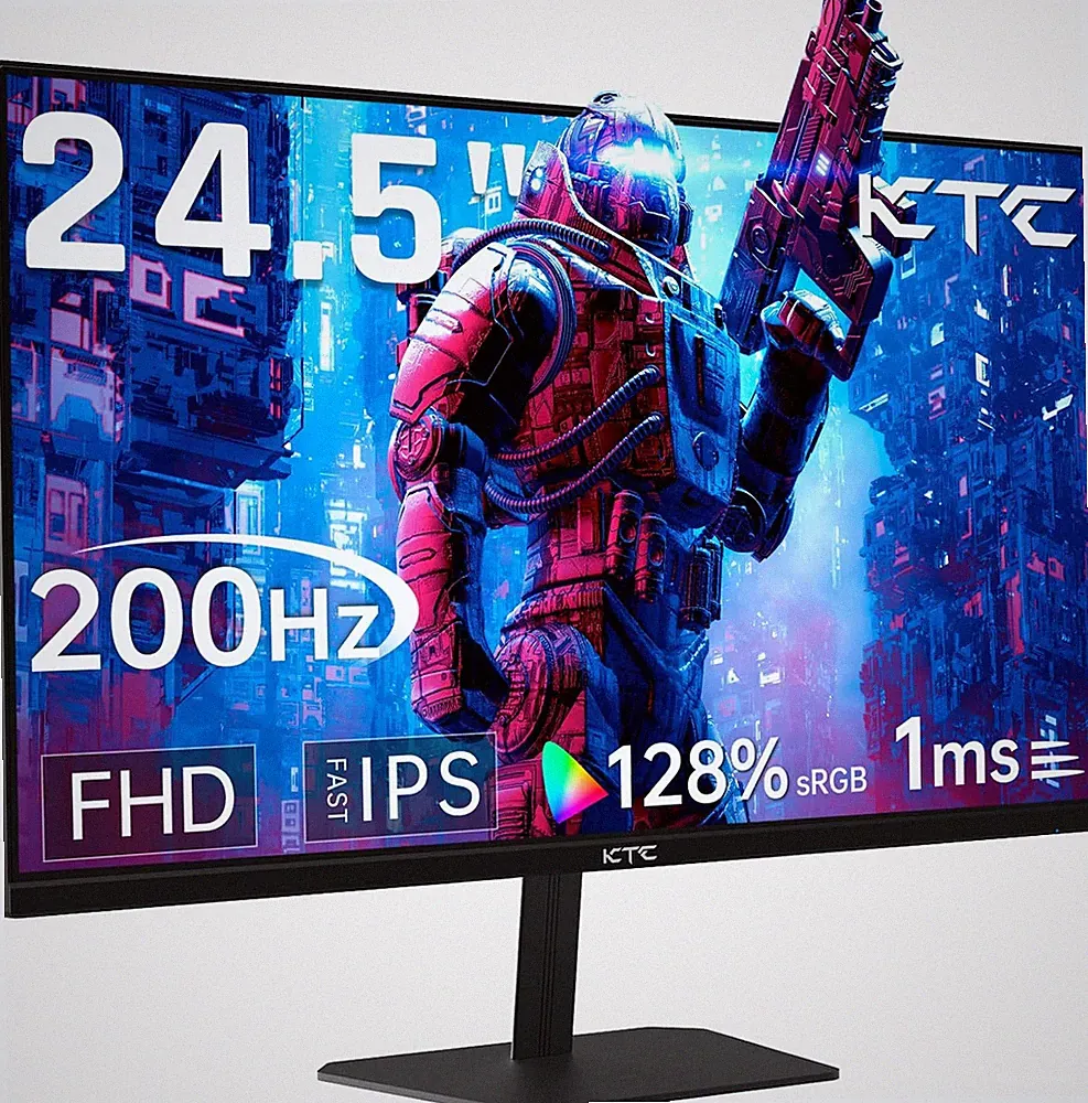 24.5 Inch Gaming Monitor, 180Hz (Up to 200Hz) Monitor FHD, Fast IPS 1080P 1Ms, 1