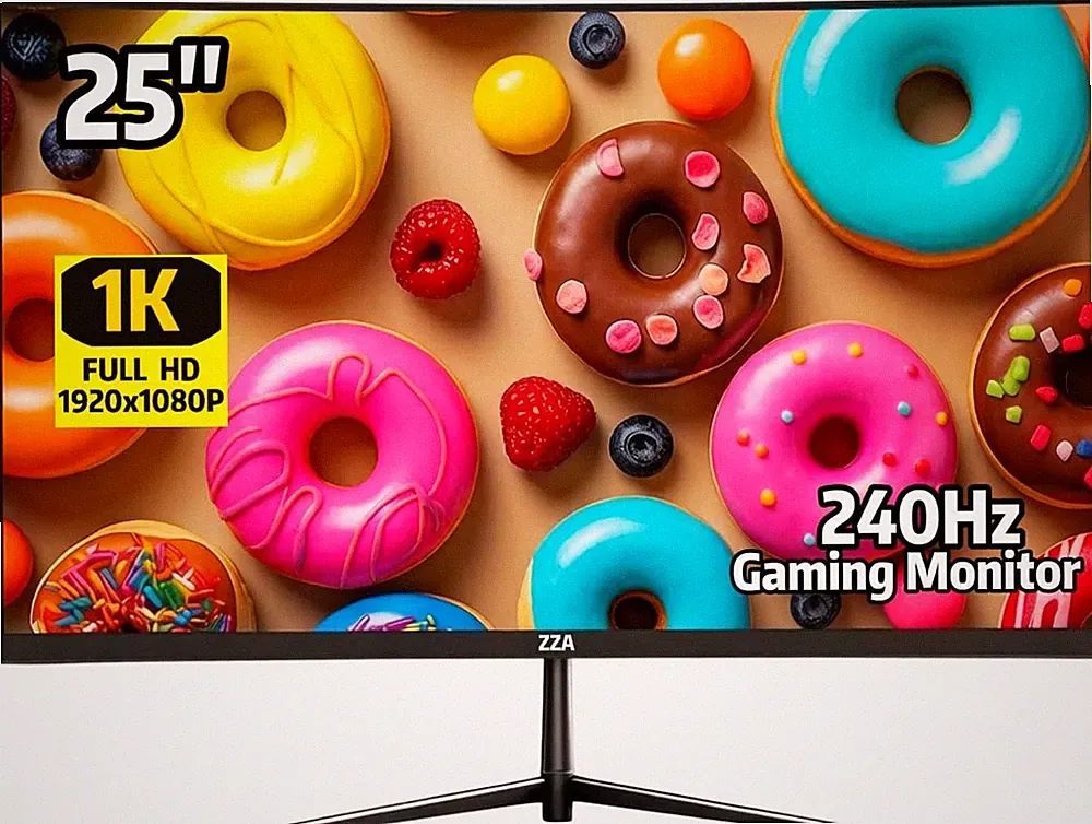 24.5" PC Monitor for Gaming, 240Hz FHD Display, VA Panel, AMD Freesync, 120% Srg