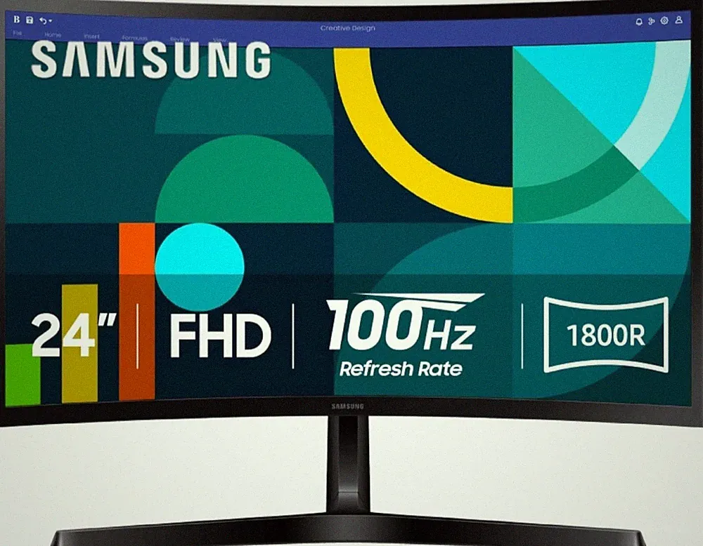 24" Essential S3 (S36GD) Series FHD 1800R Curved Computer Monitor, 100Hz, Gaming