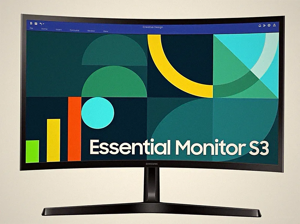 24" Essential S3 (S36GD) Series FHD 1800R Curved Computer Monitor, 100Hz, Gaming