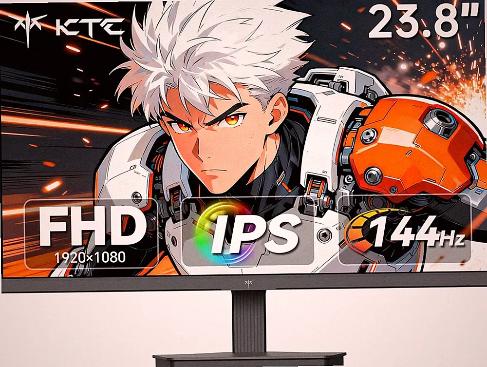 24" FHD 144Hz Gaming Monitor, IPS, Adaptive Sync, Eye Care, HDMI, DP, Black