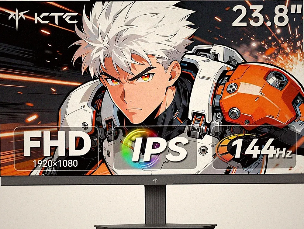 24" FHD 144Hz Gaming Monitor, IPS, Adaptive Sync, Eye Care, HDMI, DP, Black