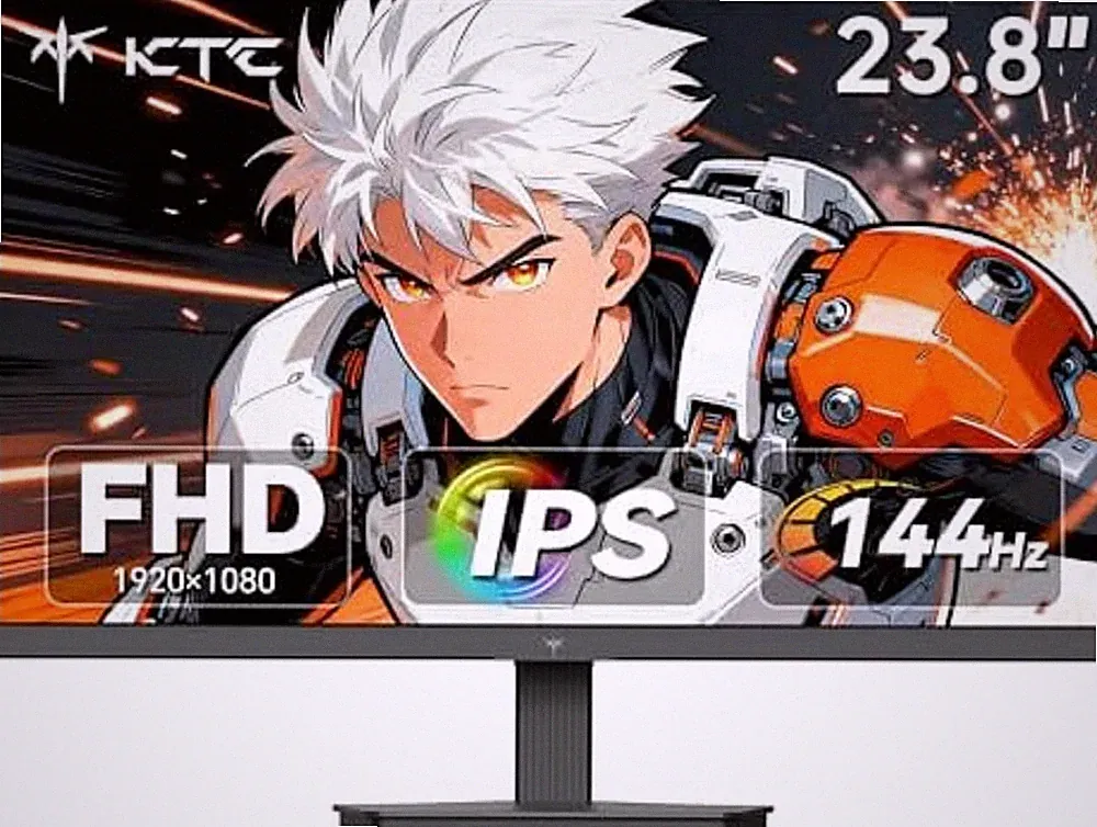 24" FHD 144Hz Gaming Monitor, IPS, Adaptive Sync, Eye Care, HDMI, DP, Black
